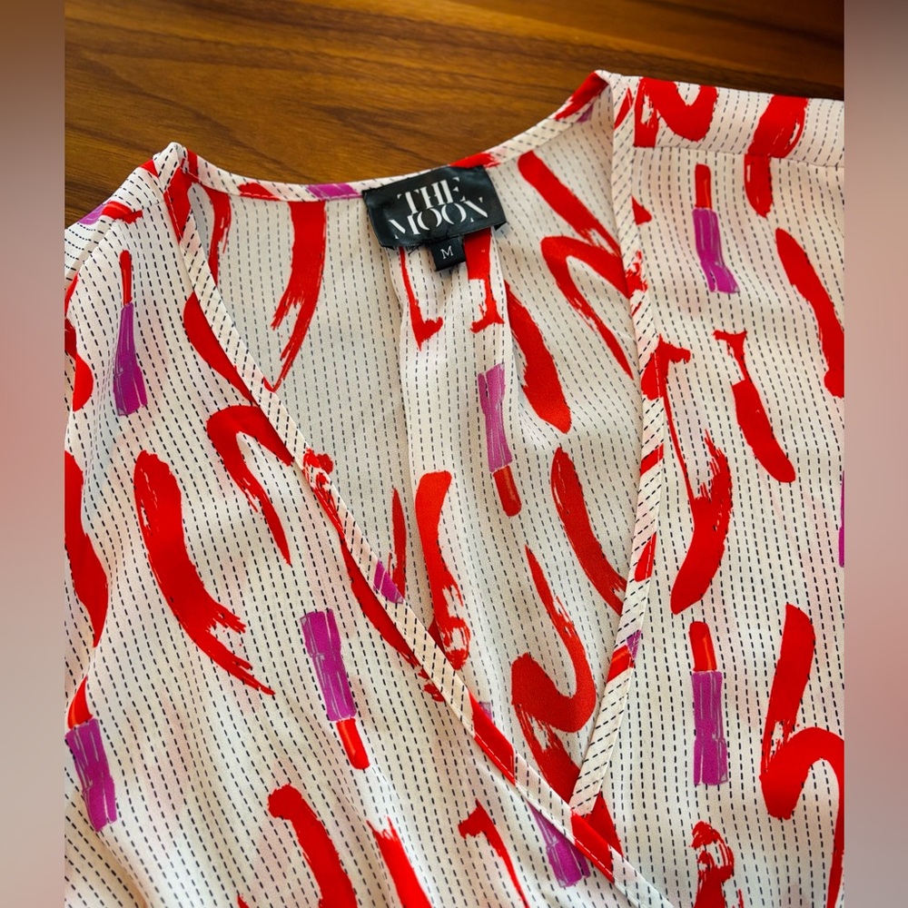 The Moon-Elegant Red and Purple Patterned Maxi Dress - Picture 3 of 14